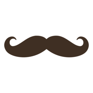 Moustache Decal (Brown)